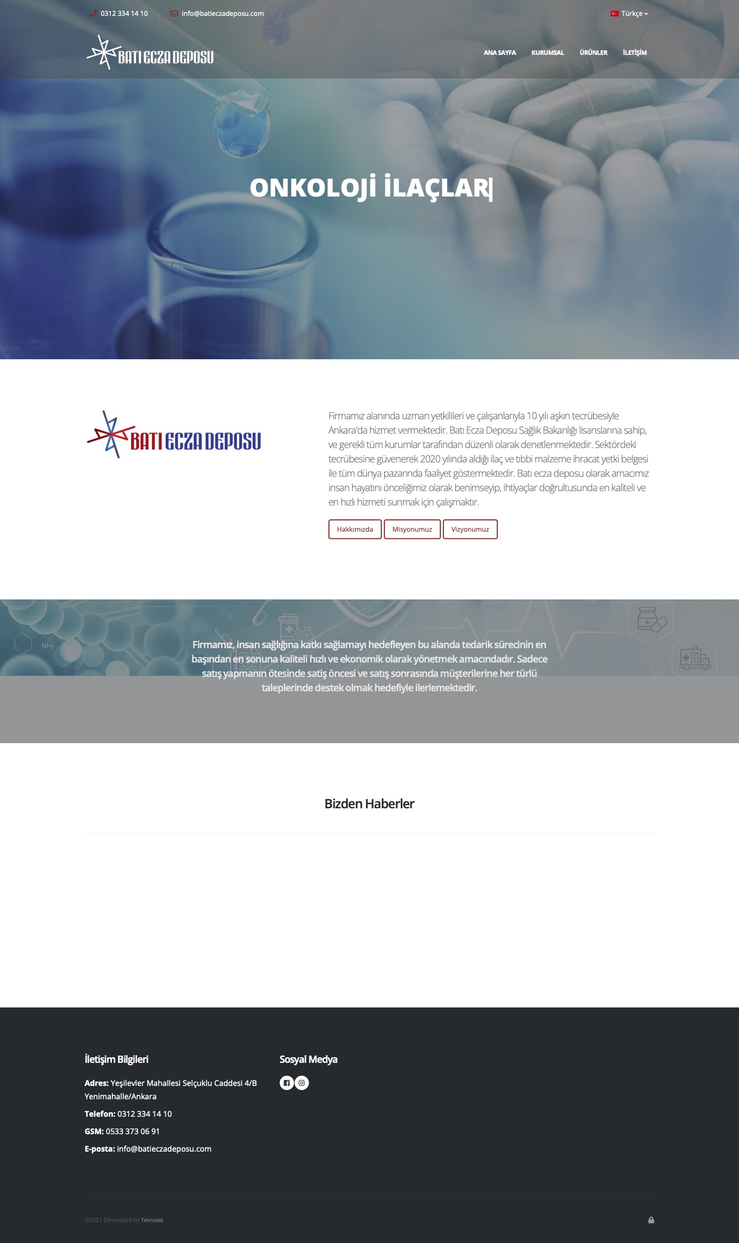 Batı Ecza Deposu - Web Sitesi Tasarımı ve İçerik Yönetim Sistemi Batı Ecza Deposu - Web Sitesi Tasarımı ve İçerik Yönetim Sistemi