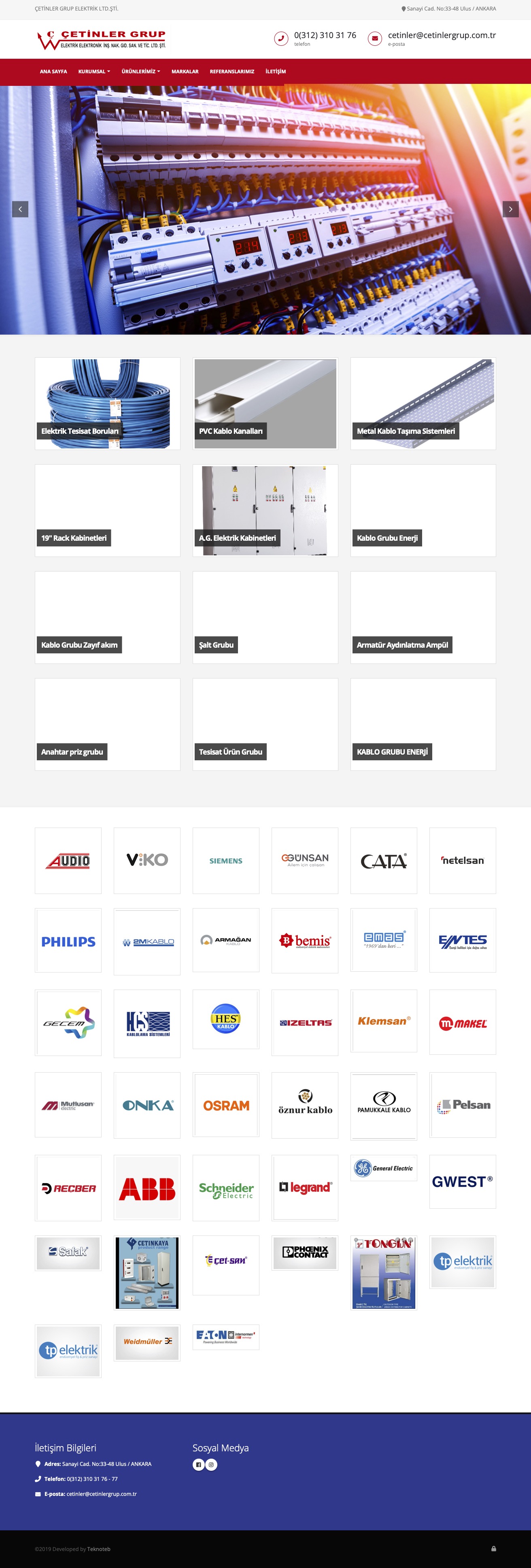 ÇETİNLER GRUP ELEKTRİK LTD.ŞTİ. - Web Sitesi Tasarımı ve İçerik Yönetim Sistemi ÇETİNLER GRUP ELEKTRİK LTD.ŞTİ. - Web Sitesi Tasarımı ve İçerik Yönetim Sistemi