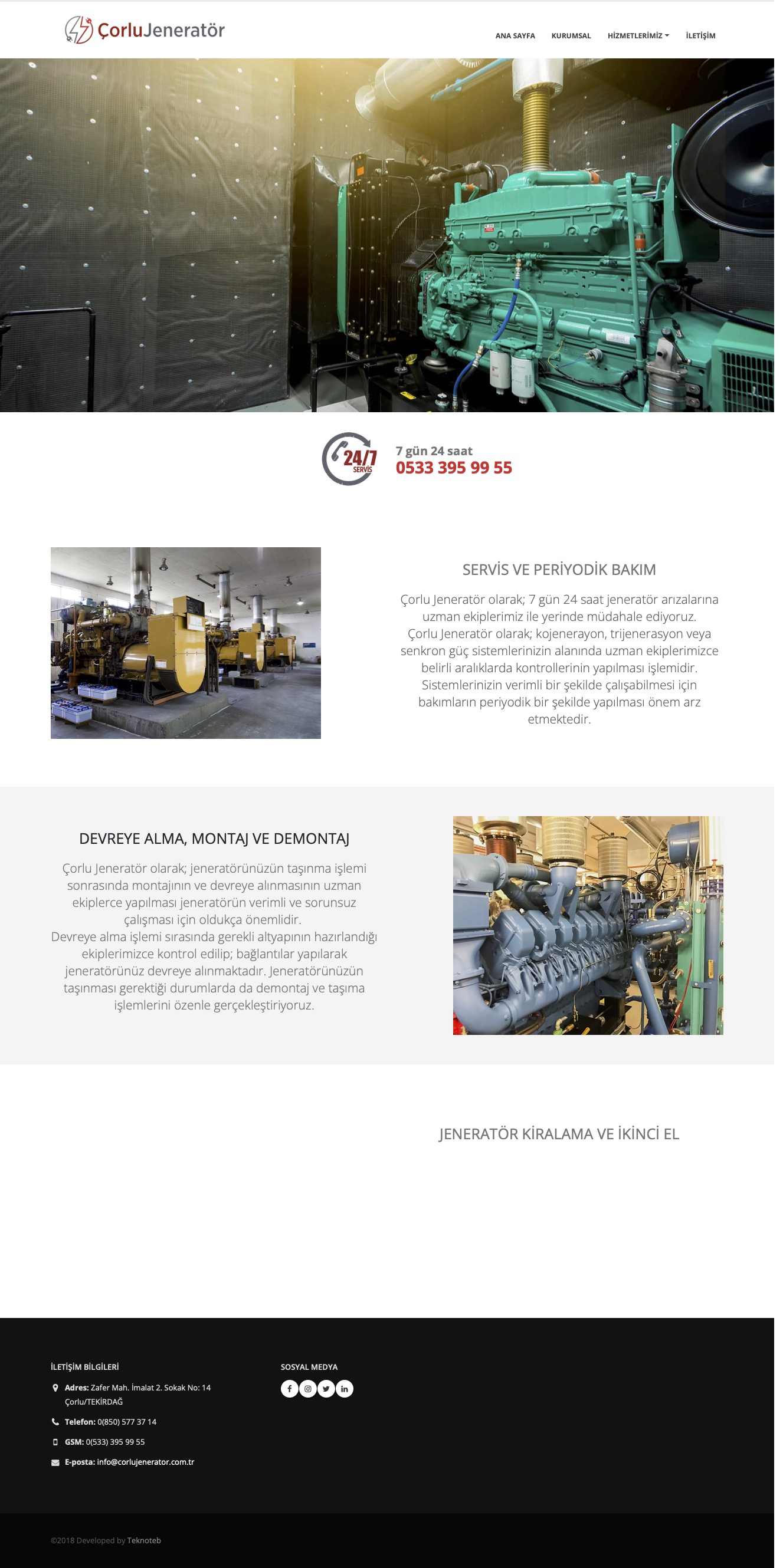 Çorlu Jeneratör ve Güç Sistemleri Ticaret Limited Şirketi - Web Sitesi Tasarımı ve İçerik Yönetim Sistemi Çorlu Jeneratör ve Güç Sistemleri Ticaret Limited Şirketi - Web Sitesi Tasarımı ve İçerik Yönetim Sistemi