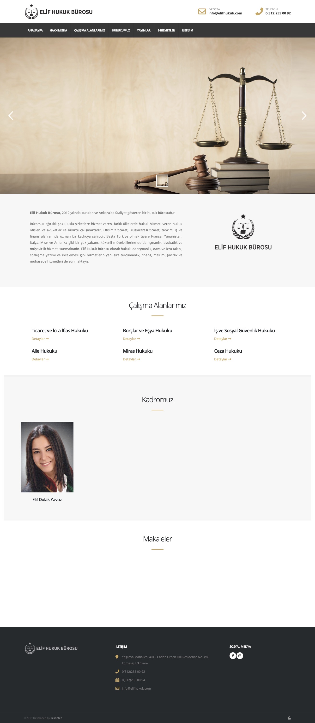 Elif Hukuk Bürosu - Web Sitesi Tasarımı ve İçerik Yönetim Sistemi Elif Hukuk Bürosu - Web Sitesi Tasarımı ve İçerik Yönetim Sistemi
