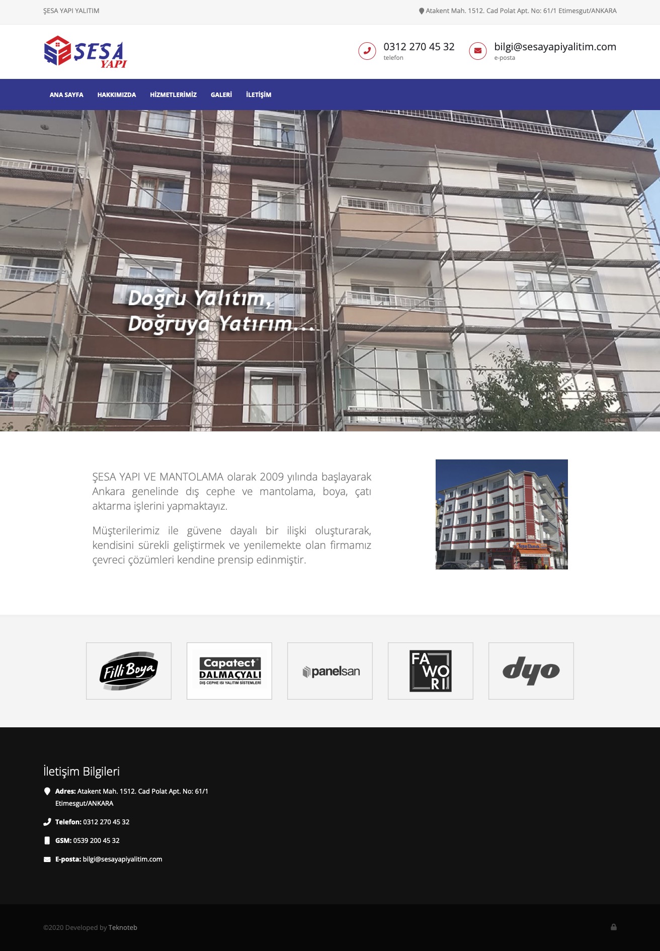 ŞESA YAPI YALITIM - Web Sitesi Tasarımı ve İçerik Yönetim Sistemi ŞESA YAPI YALITIM - Web Sitesi Tasarımı ve İçerik Yönetim Sistemi