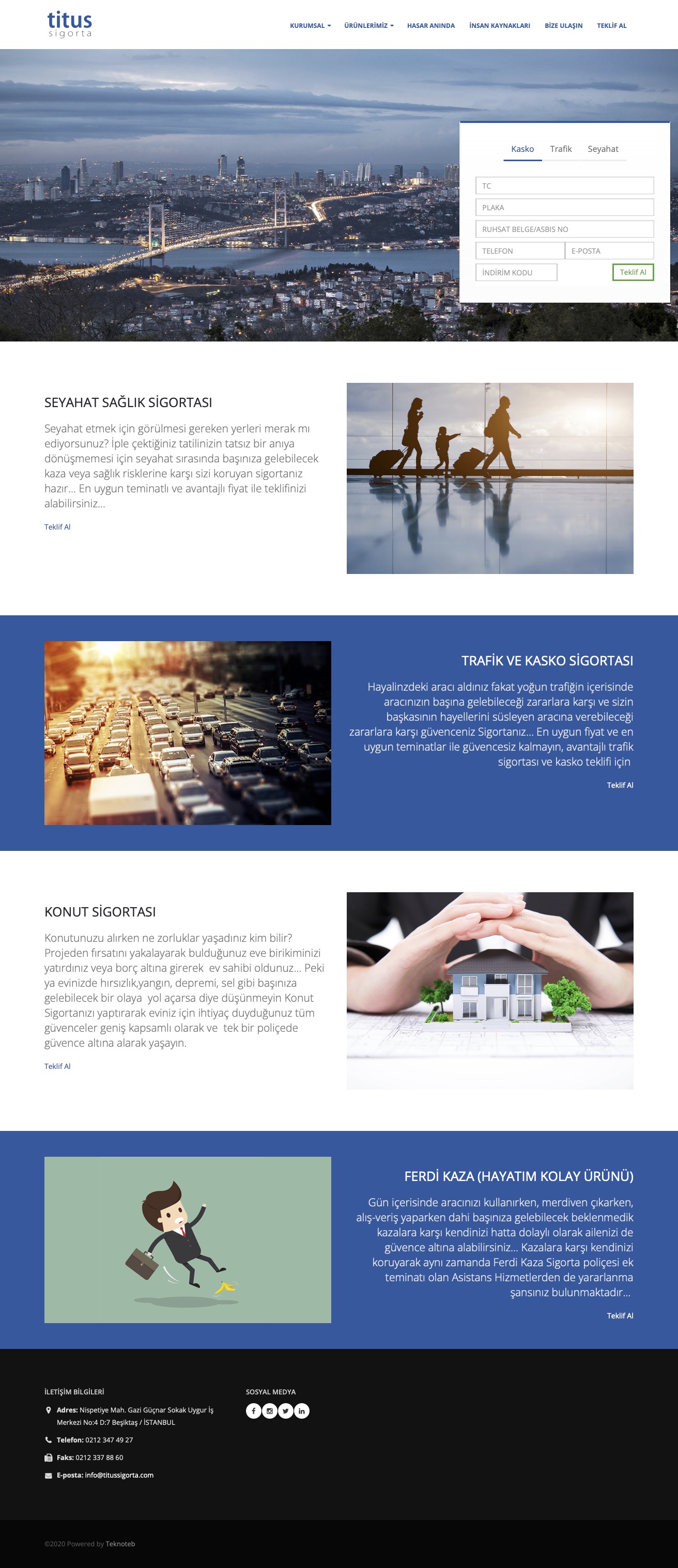 Titus Sigorta - Web Sitesi Tasarımı ve İçerik Yönetim Sistemi Titus Sigorta - Web Sitesi Tasarımı ve İçerik Yönetim Sistemi